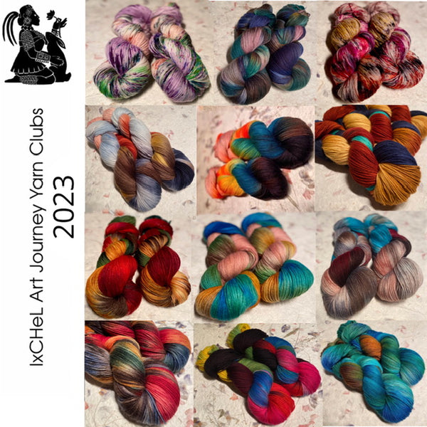 IxCHeL Fibre And Yarns Art Journey Yarn Club 2023 Collective Poster