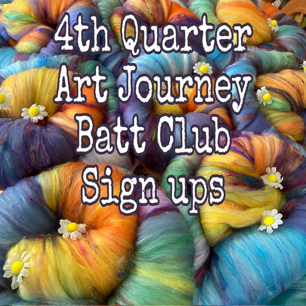IxCHeL Fibre And Yarns Art Journey batt Club 4th Quarter Sign Ups Poster