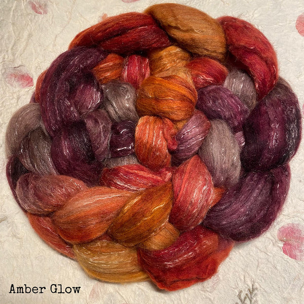 IxCHeL Fibre And Yarns Bunny Bison Bliss BBB Tops colourway Amber Glow