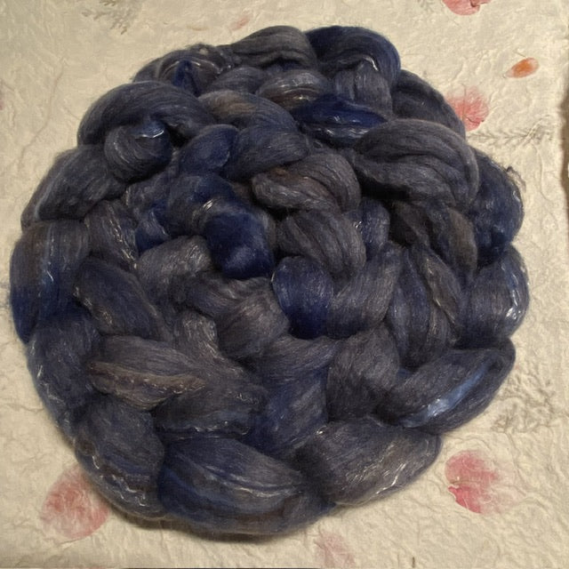 IxCHeL Fibre And Yarns Bunny Bison Bliss BBB Tops colourway Night Sky (Indigo Dyed)