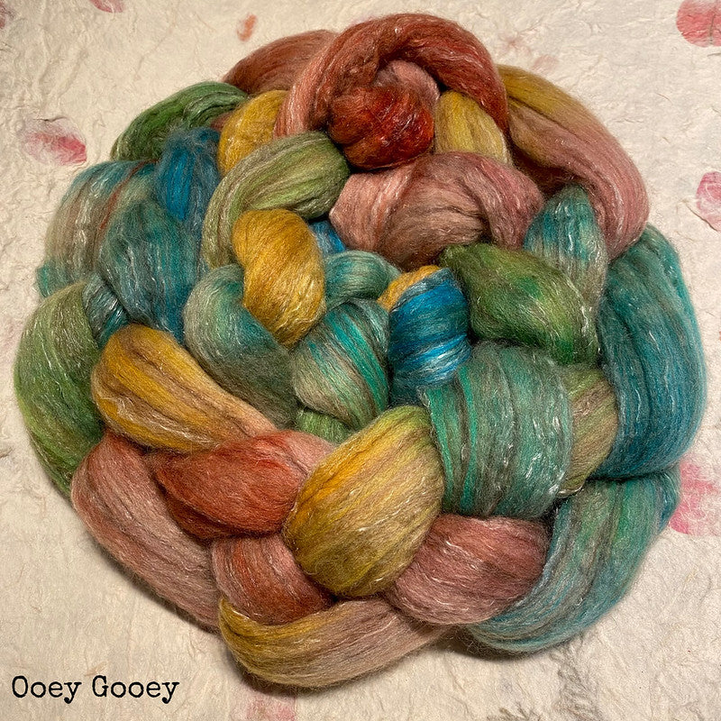 IxCHeL Fibre And Yarns Bunny Bison Bliss BBB Tops colourway Ooey Gooey