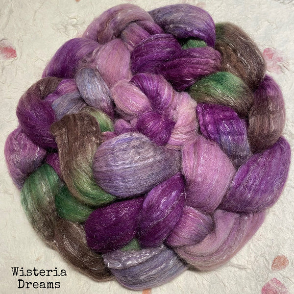 IxCHeL Fibre And Yarns Bunny Bison Bliss BBB Tops colourway Wisteria Dreams