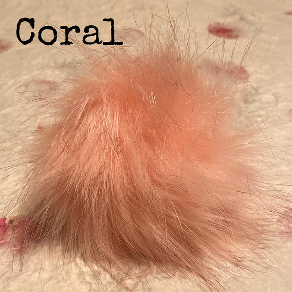 IxCHeL Fibre And Yarns Bunny Butt Pom Poms colourway Coral