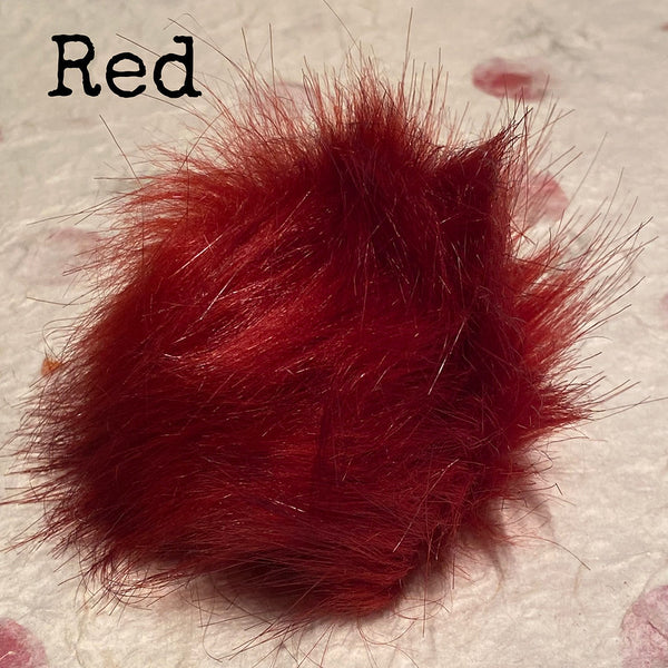 IxCHeL Fibre And Yarns Bunny Butt Pom Poms colourway Red
