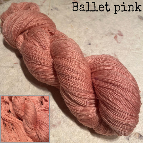 IxCHeL Fibre & Yarns Cashmerino Lace Yarn colourway Ballet Pink