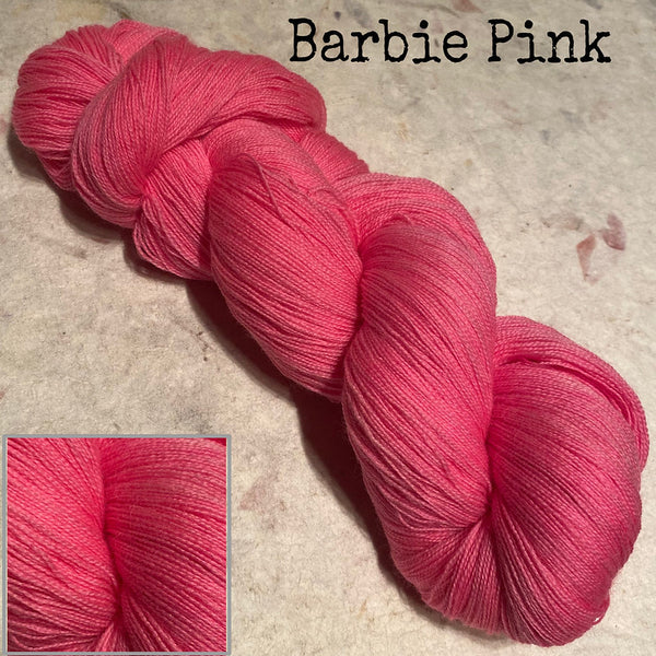 IxCHeL Fibre & Yarns Cashmerino Lace Yarn colourway Barbie Pink