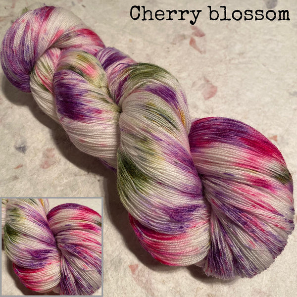 IxCHeL Fibre & Yarns Cashmerino Lace Yarn colourway Cherry Blossom