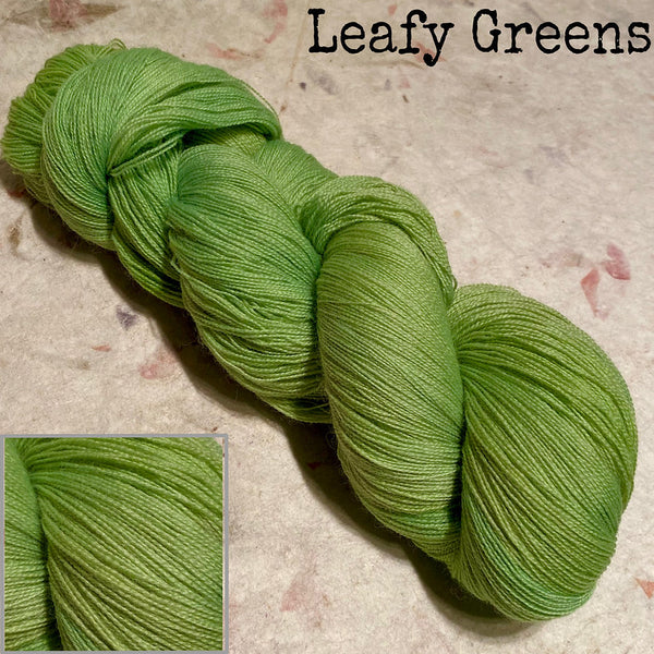 IxCHeL Fibre & Yarns Cashmerino Lace Yarn colourway Leafy Greens