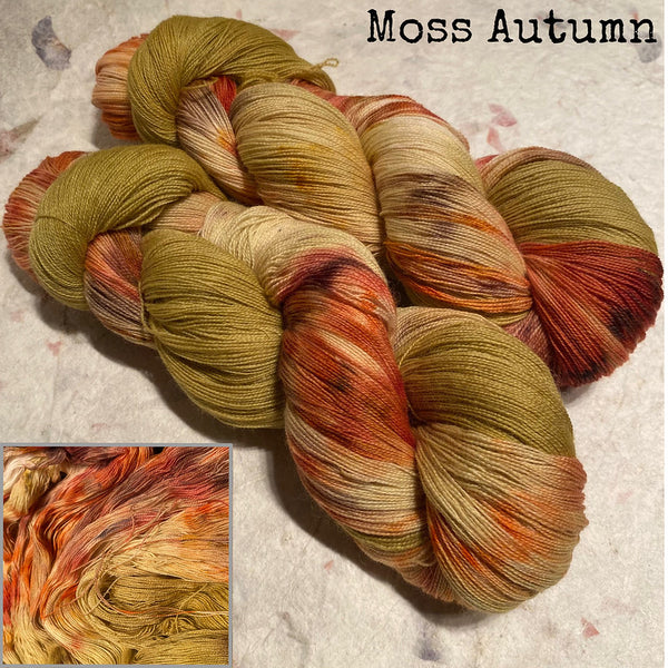 IxCHeL Fibre & Yarns Cashmerino Lace Yarn colourway Moss Autumn