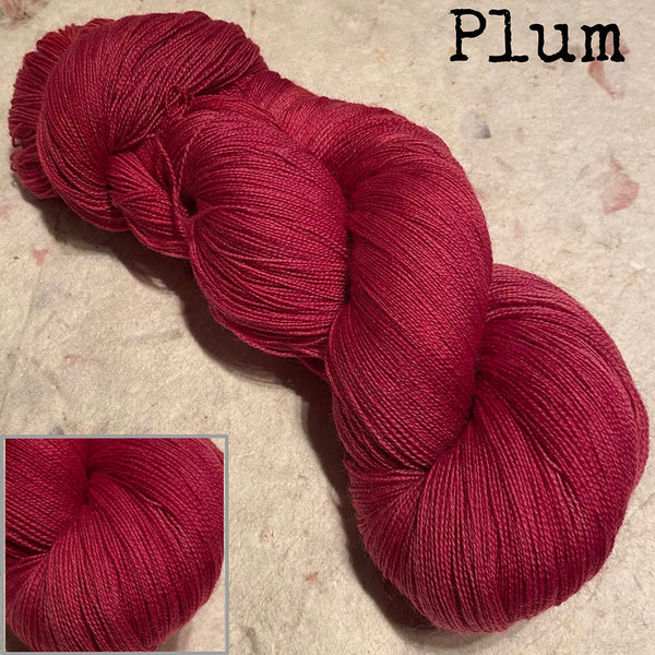 IxCHeL Fibre & Yarns Cashmerino Lace Yarn colourway Plum