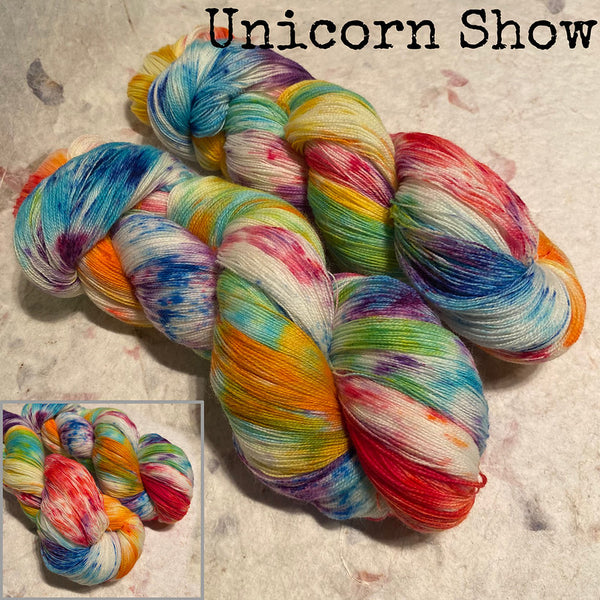 IxCHeL Fibre & Yarns Cashmerino Lace Yarn colourway Unicorn Show
