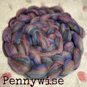 IxCHeL Fibre & Yarns Frankenfluff Tops colourway Pennywise