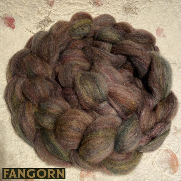 IxCHeL Fibre And Yarns Frankenfluff Tops for spinning yarn or felting in the colourway Fangorn