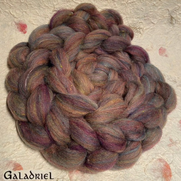 IxCHeL Fibre And Yarns Frankenfluff Tops for spinning yarn or felting in the colourway Galadriel