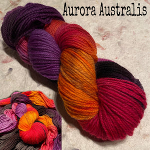 IxCHeL Fibre & Yarns 8ply DK Merino Yarn 'GAIA' colourway Aurora Australis