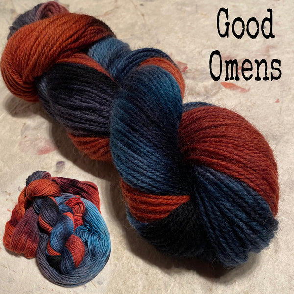 IxCHeL Fibre & Yarns 8ply DK Merino Yarn 'GAIA' colourway Good Omens