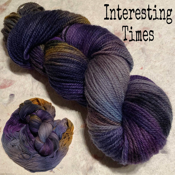 IxCHeL Fibre & Yarns 8ply DK Merino Yarn 'GAIA' colourway Interesting Times