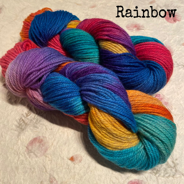 IxCHeL Fibre And Yarns GAIA Merino DK Yarn colourway Rainbow