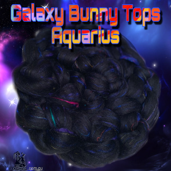 IxCHeL Fibre And Yarns Galaxy Bunny Tops colourway Aquarius Cover Poster