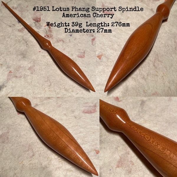 IxCHeL Fibre & Yarns LotBD Lotus Phang Support Spindle made of American Cherry #1951