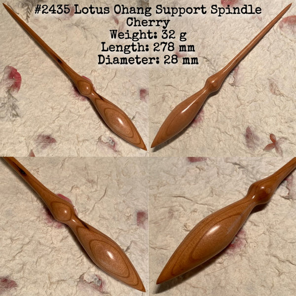 IxCHeL Fibre And Yarns LotBD Lotus Phang Support Spindle crafted in Cherry #2435