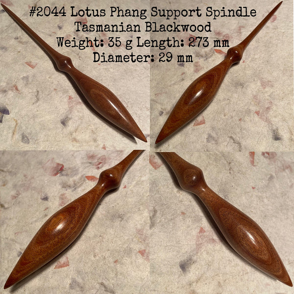 IxCHeL Fibre And Yarns LotBD Lotus Phang Support Spindle made from Tasmanian Blackwood #2044