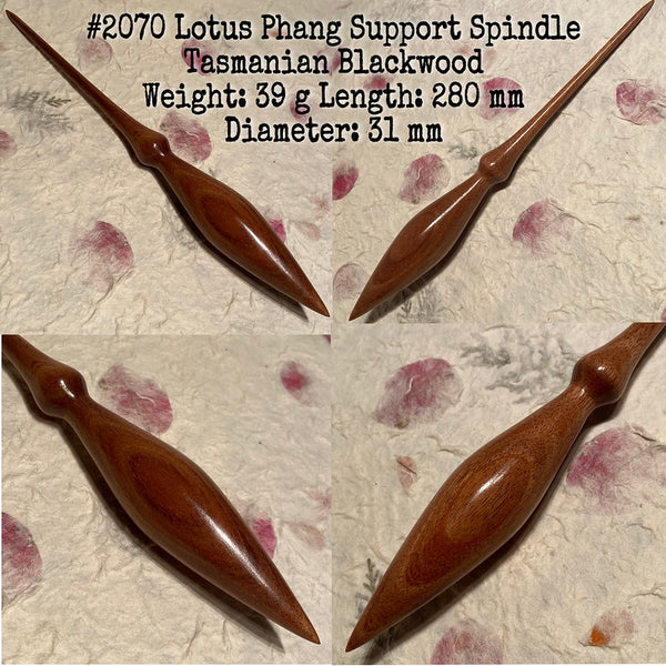 IxCHeL Fibre & Yarns LotBD Lotus Phang Support Spindle made of Tasmanian Blackwood #2070