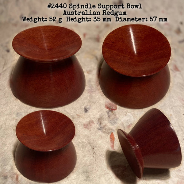 IxCHeL Fibre And Yarns LotBD Support Spindle Bowl crafted from Australian Redgum #2440