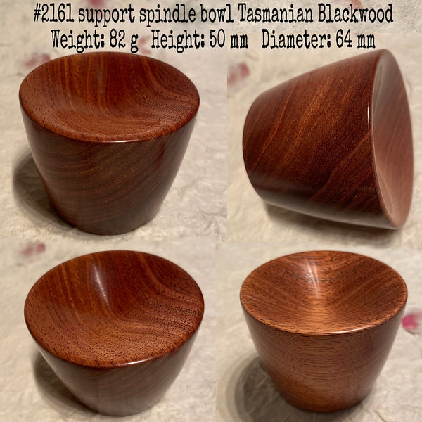 IxCHeL Fibre & Yarns LotBD Support Spindle Bowl crafted in Tasmanian Blackwood #2161