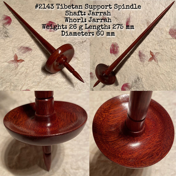 IxCHeL Fibre & Yarns LotBD Tibetan Support Spindle crafted with Jarrah #2143