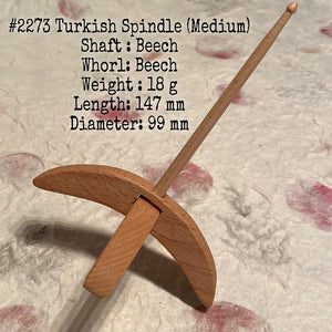 IxCHeL Fibre & Yarns LotBD Turkish Medium Spindle crafted with Beech #2273