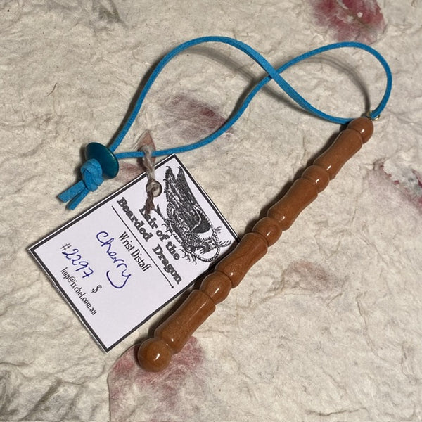 IxCHeL Fibre & Yarns LotBD Wrist Distaff made from Cherry #2297