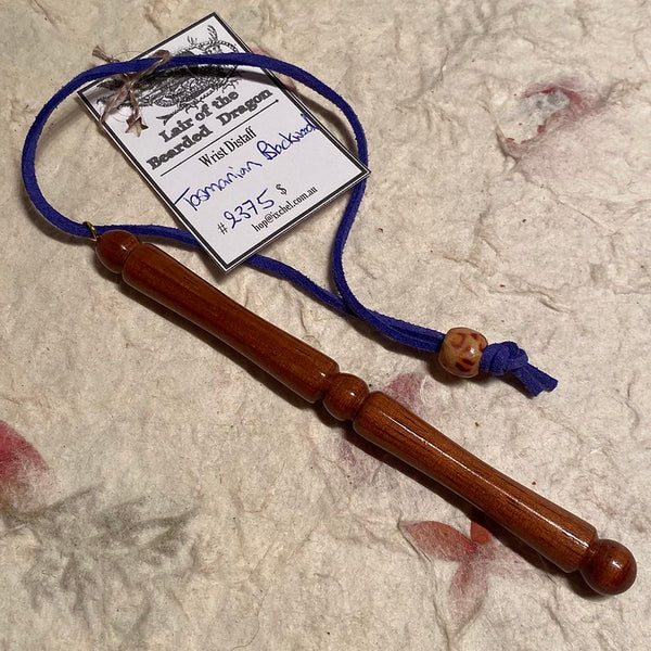 IxCHeL Fibre & Yarns LotBD Wrist Distaff made from Tasmanian Blackwood #2375