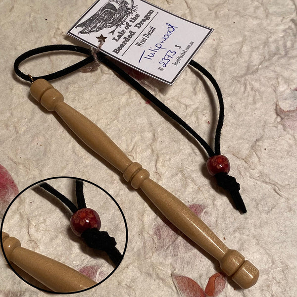 IxCHeL Fibre & Yarns LotBD Wrist Distaff made from Tulipwood #2373