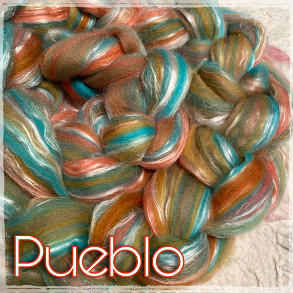IxCHeL Fibre & Yarns Merino Silk Tops colourway Pueblo
