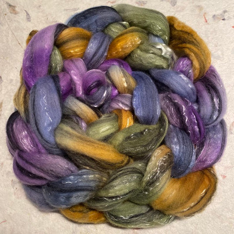 IxCHeL Fibre & Yarns Merino Tencel Silk Tops colourway Spring Meadow