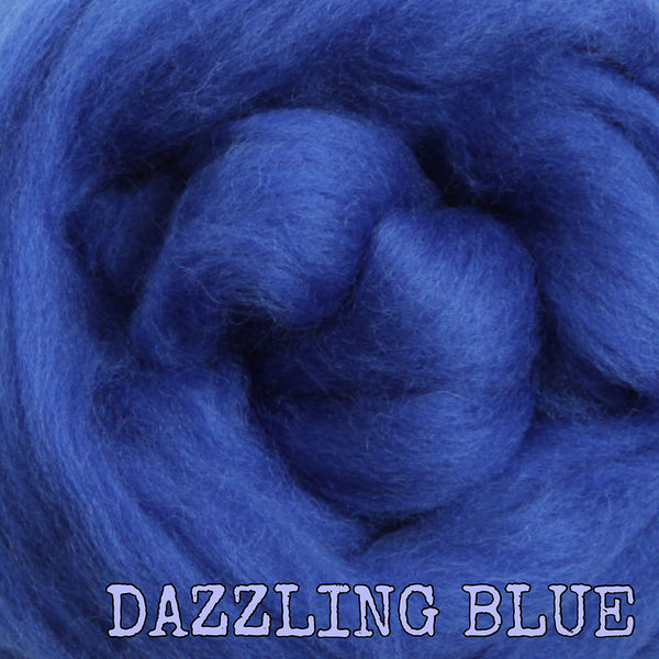 IxCHeL Fibre & Yarns Merino Tops colourway Dazzling Blue