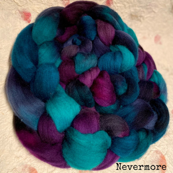 IxCHeL Fibre And Yarns Mithril Merino Tops colourway Nevermore
