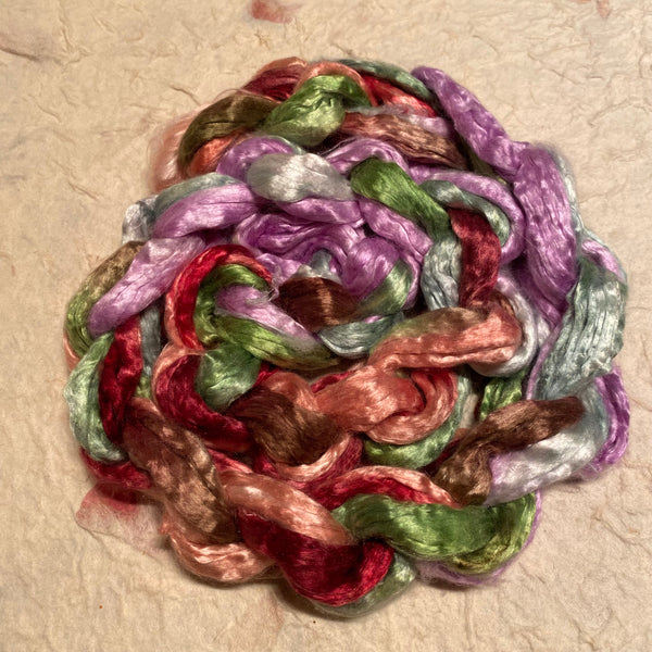 IxCHeL Fibre And Yarns Mulberry Silk Tops colourway Springtime