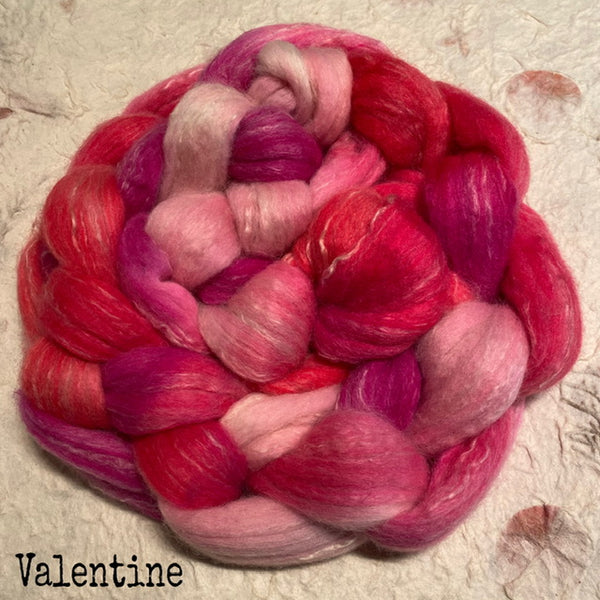 IxCHeL Fibre And Yarns North Ronaldsay Blend Tops colourway Valentine