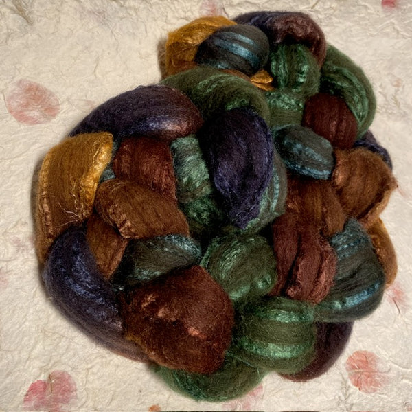 IxCHeL Fibre And Yarns Ouessant BFL Silk Tops colourway Dança