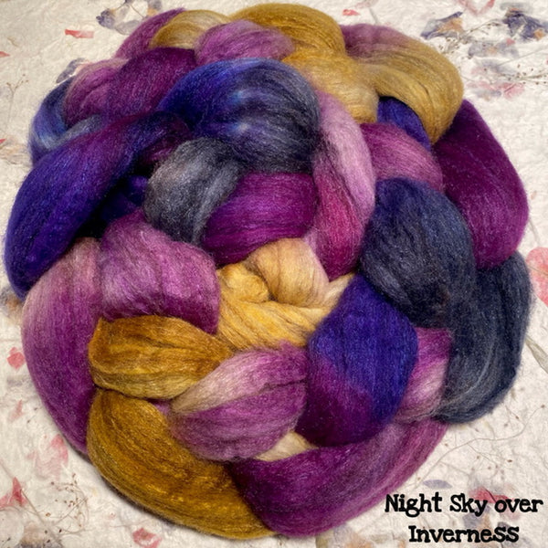 IxCHeL Fibre & Yarns Outlander Tops colourway Night Sky Over Inverness