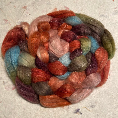 IxCHeL Fibres & Yarns Tundra Qiviut Blend Tops colourway Mystic Autumn