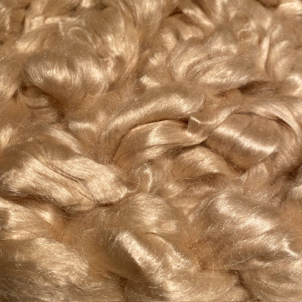 IxCHeL Fibre & Yarns Tussah Silk Tops colourway Natural Close Up