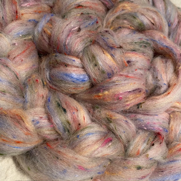 IxCHeL Fibre And Yarns Unicorn Tweed Tops colourway Frosty Unicorn