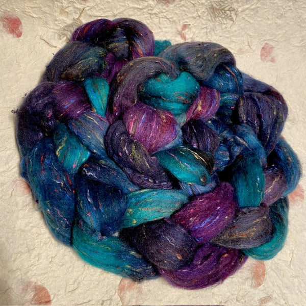 IxCHeL Fibre And Yarns Unicorn Tweed Tops colourway Nevermore