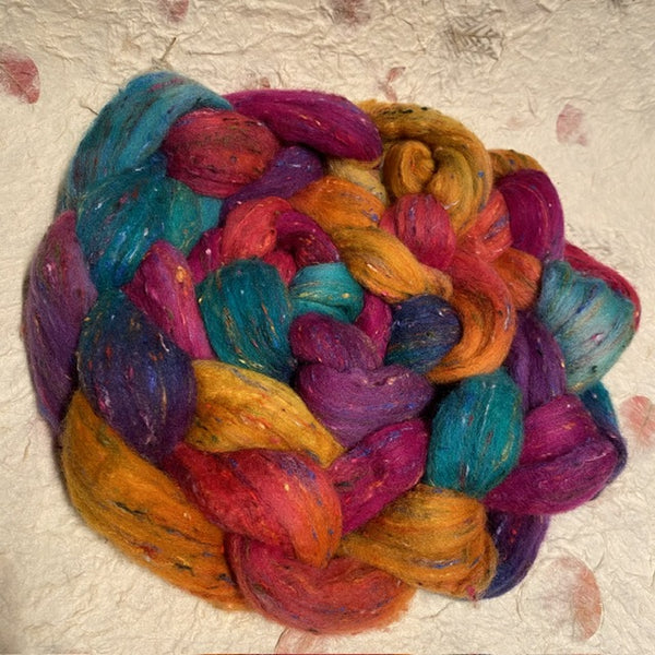 IxCHeL Fibre And Yarns Unicorn Tweed Tops colourway Rainbow
