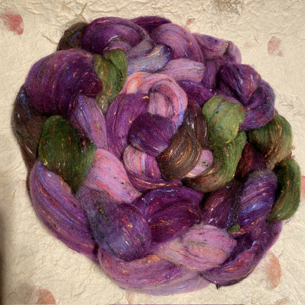 IxCHeL Fibre And Yarns Unicorn Tweed Tops colourway Wisteria Dream