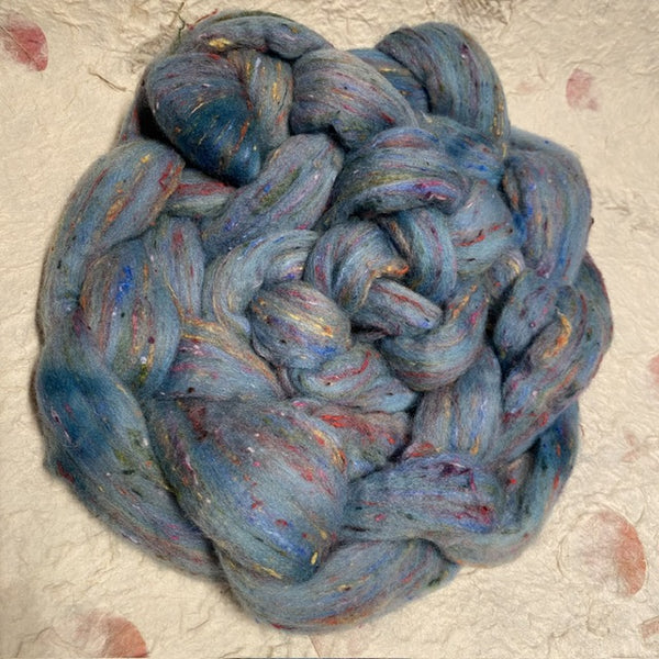 IxCHeL Fibre And Yarns Unicorn Tweed Tops colourway Woad