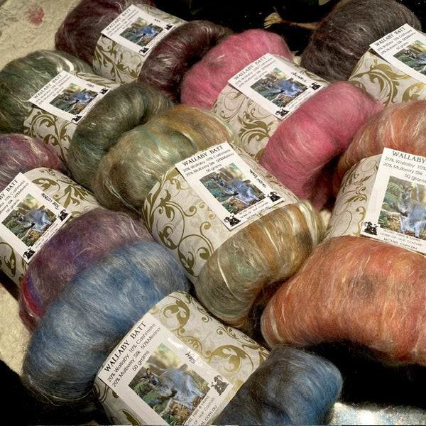 IxCHeL Fibre And Yarns Wallaby Cashmere Merino Silk Batts cover Poster